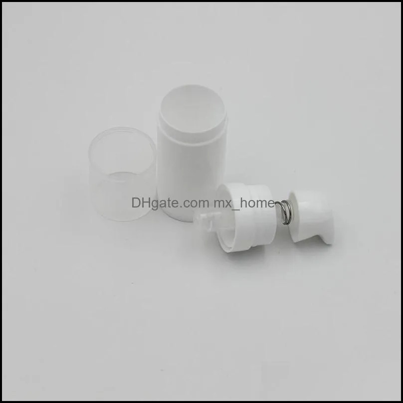 5ml 10ml White Airless Lotion Pump Bottles Mini Sample and Test Bottle Container Cosmetic Packaging RH0578