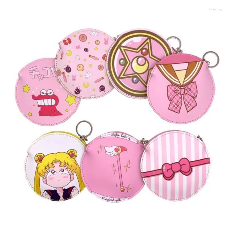 Porte-clés Card Captor Sakura Porte-clés Portefeuilles ID Change Porte-monnaie Porte-clés Femmes Fille Kawaii Trinket Purse Bag Porte-clés Fred22