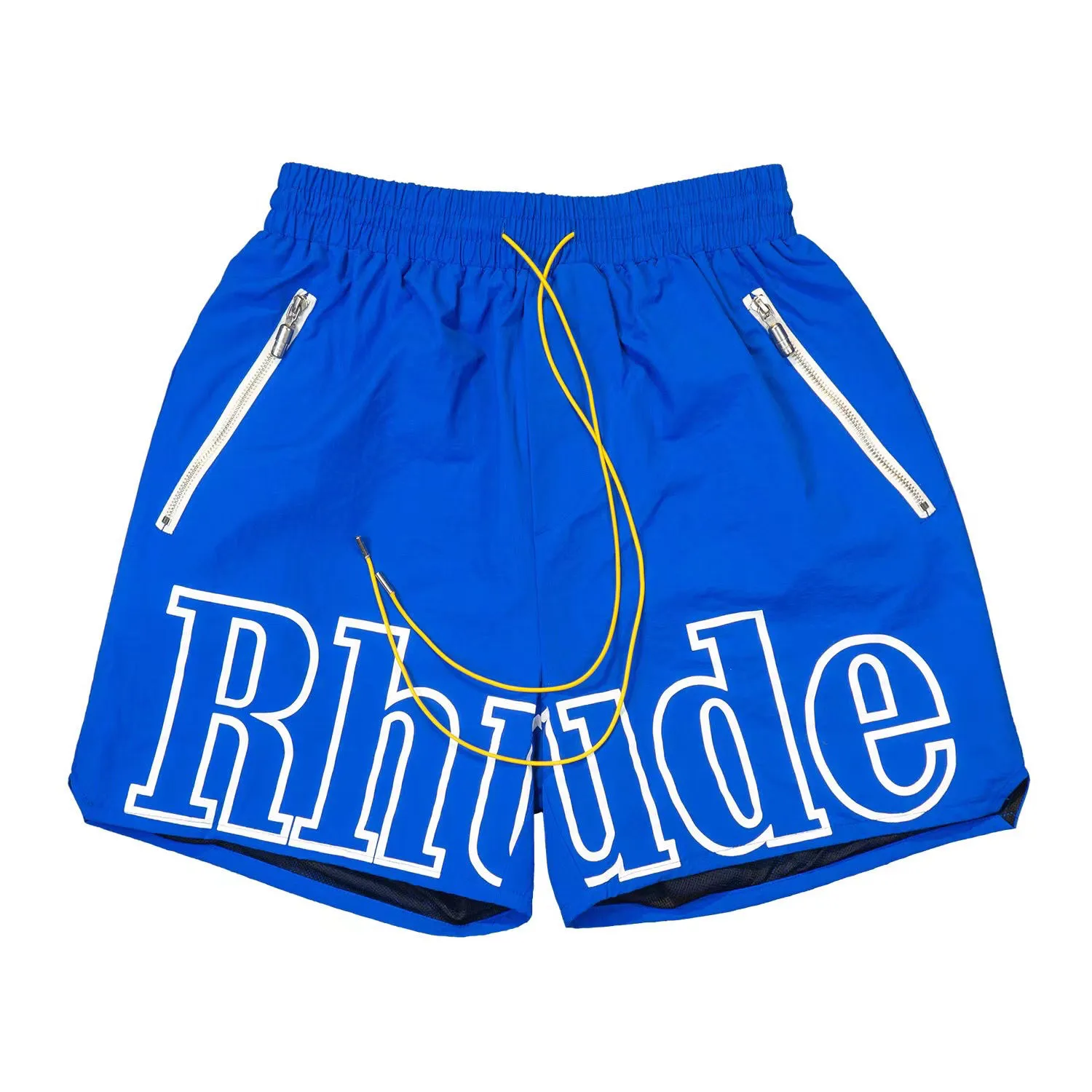 rhudes最新の色のrhudeショーツデザイナーメンズバスケットボールショートパンツルクサ夏ビーチパームレターメッシュストリートファッションスウェットパンツ最高品質170