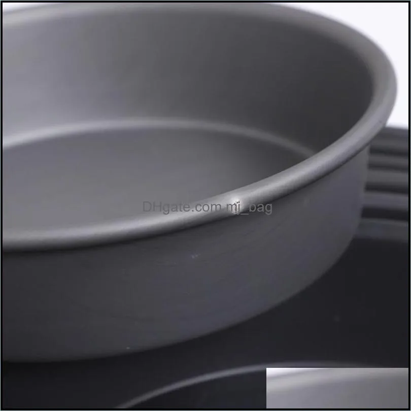 round deep pizza baking pan tray 6/7/8/9/10/11/12 inch non-stick pizza plate dish household metal baking tool baking mold mould vt0900