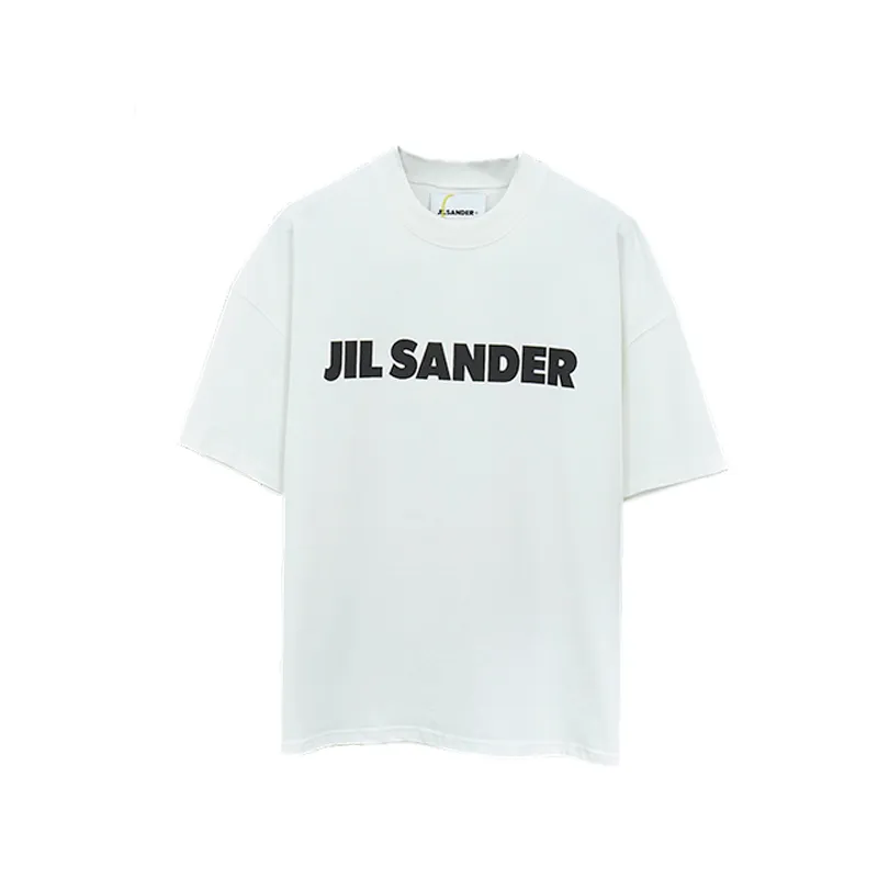 Wholesale Unisex Black Letter Print Jil Sander T Shirt