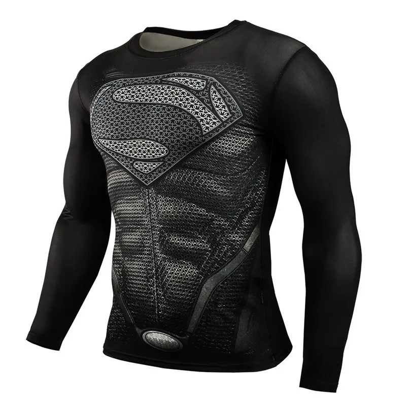 Mens Black Panther Compression Compression Shirt Men Long Sleeve