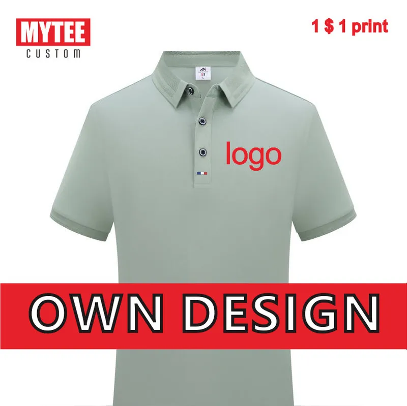 MYTEE Summer Men's Solapa Polo Shirt Custom Business Moda Transpirable Color Sólido Camiseta Bordado Impresión DIY 220608