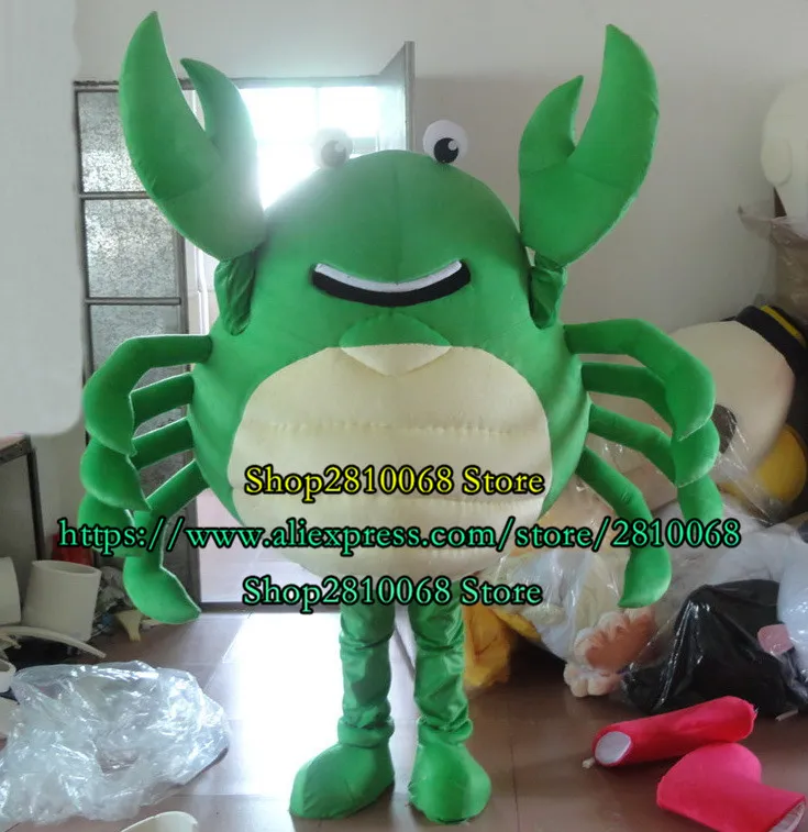 Costume de poupée de mascotte de haute qualité en matériau EVA, Costume de mascotte de crabe bleu, dessin animé neutre, mascarade personnalisée, taille adulte, cadeau de noël 24