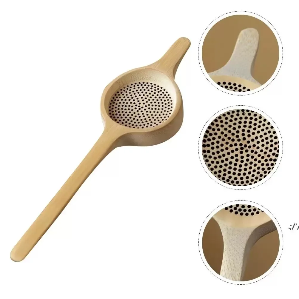 Бамбуко -чайные инструменты натуральные чай ситечко бамбук из перфорации ситцы Teaes Ceremony шесть джентльменских аксессуаров чая