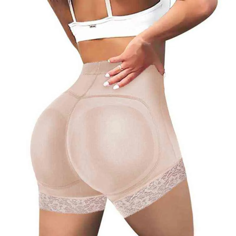 Donne Booty Pads Panty Butt Lifter Control Mutandine Falso Hip Enhancer Shaper Breve Push Up Biancheria intima Glutei Imbottito Shapewear Y220411