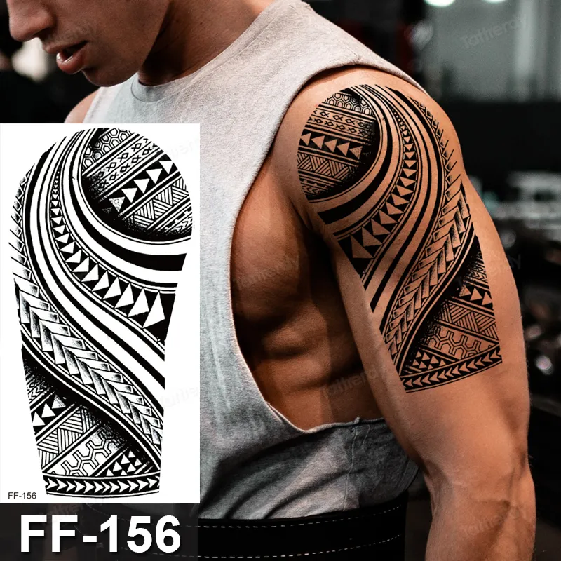 Amazon.com : Oottati 6 Sheets Temporary Tattoo Stickers Muscle Men Black 3D  Mechanical Metal Arm Hollow Gear Shoulder Leg : Beauty & Personal Care