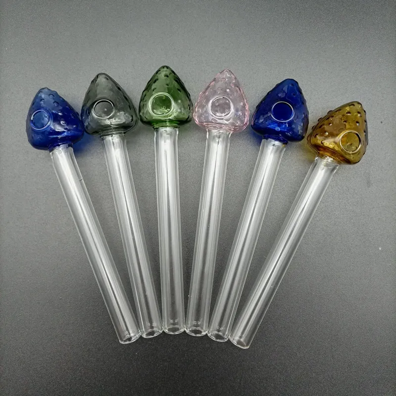 Glass Oil Burner Pipe Clear Thick Pyrex Tube Colorful Triangle Design Water Handle Pipes Smoking Nail Tube