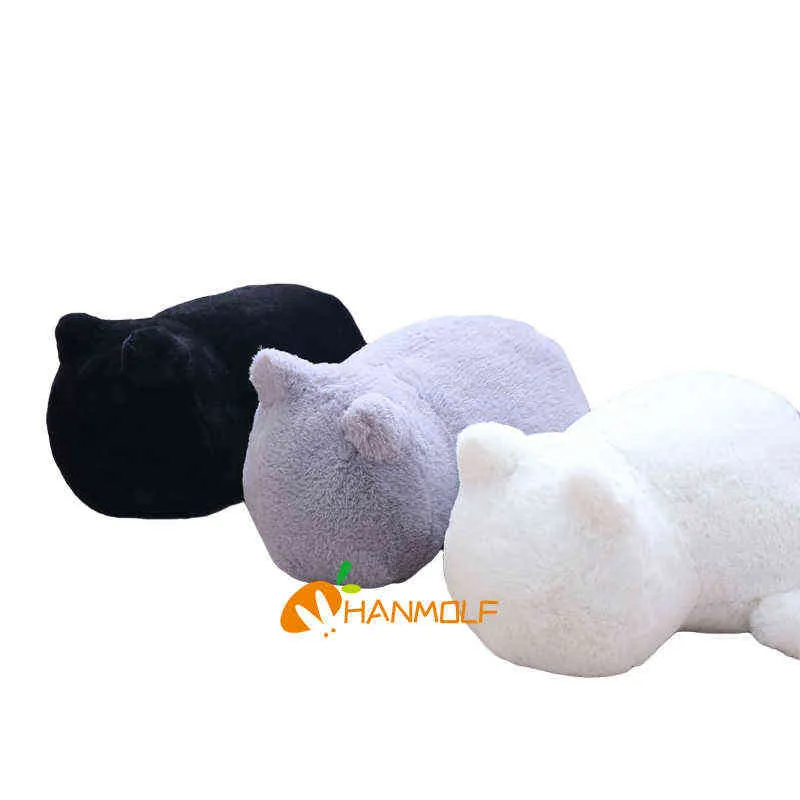 دمية كذب محشو بالقطعة تتبنى لعبة Blackwhitegrey Plush S محاكاة حيوانات أليفة وحيد