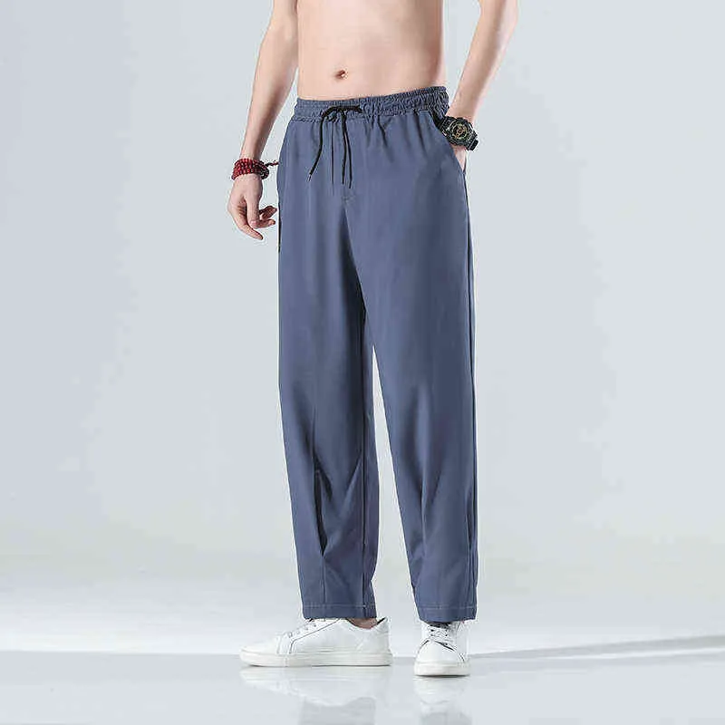 2022 Spring Summer Men swobodne solidne spodnie Mężczyźni harajuku streetwear cienki jogging spodni męski oddychanie Pants L220706