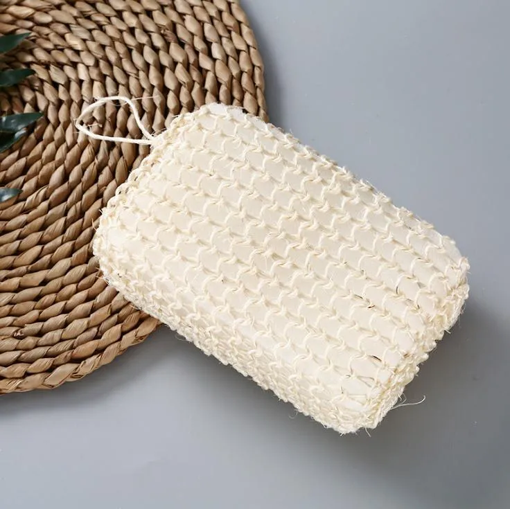 Natural Bath Sisal Sponge Exfoliating Shower Sponge Remove the Dead Skin for Home or Hotel 14*10cm