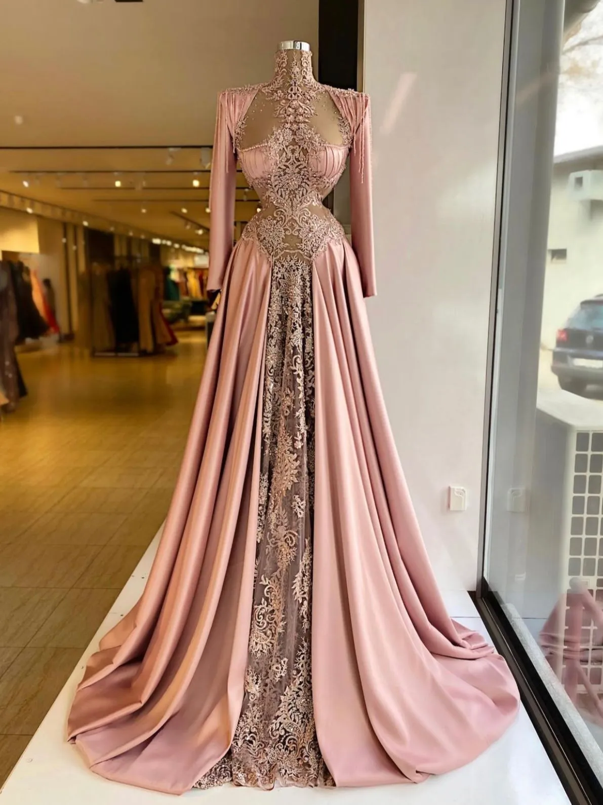 sachin and babi light blue dress Elegant V Neck A Line Prom Dresses 2024: Long Sleeve... From Dressvip,  $226.14