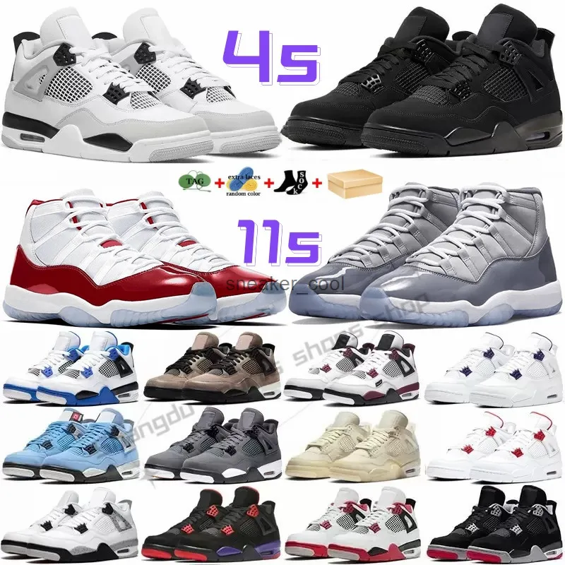 Jumpman 4 남성용 농구화 11 Mens Womens Sneakers 4s Black Cat White Oreo University Blue Infrared Cactus Jack Cool Grey 11s