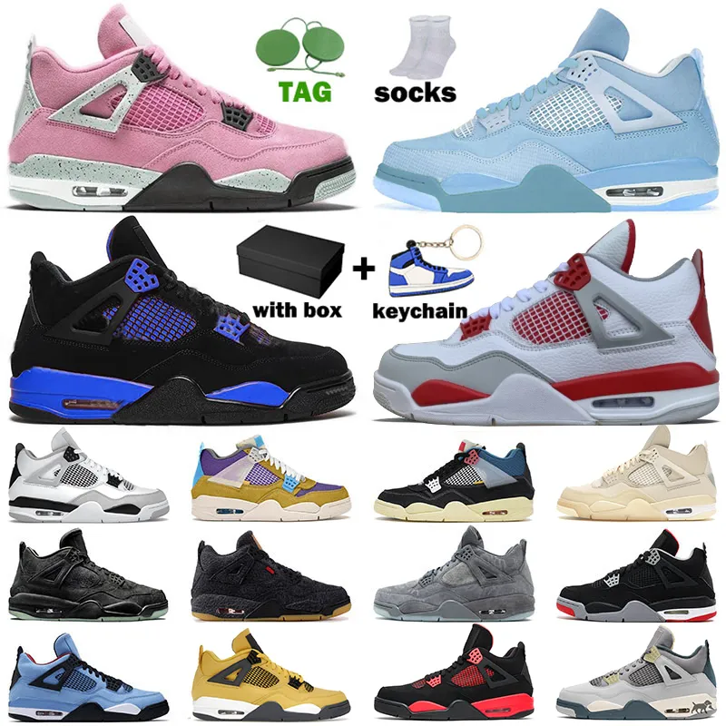 4 Jumpman Mens Womens Basketball Shoes 4s Sb Bred IV Peach Pink Red ...