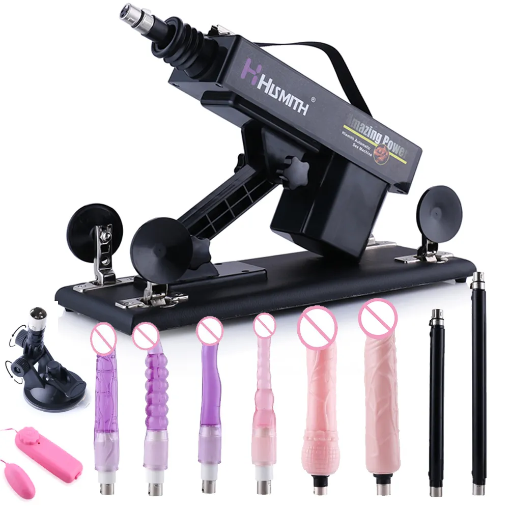 sexy Machine female masturbation dildo pumping gun with 6 dildos attachments automatic machines for women