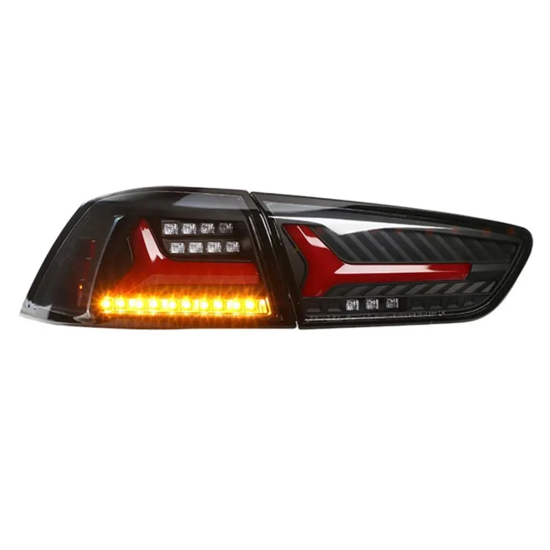 Cars Luz traseira para Mitsubishi Lancer 2009-20 16 Luzes traseiras LED DRL LUZES DE FOG LUZES DE FOG LUZES ESTACIONE DE VAIOM