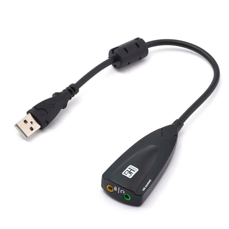 Carte Son USB Externe 7.1 Canaux Avec Audio 3D - Adaptateur Pour Casque 3.5mm Sur PC/ordinateur Portable, Neuf