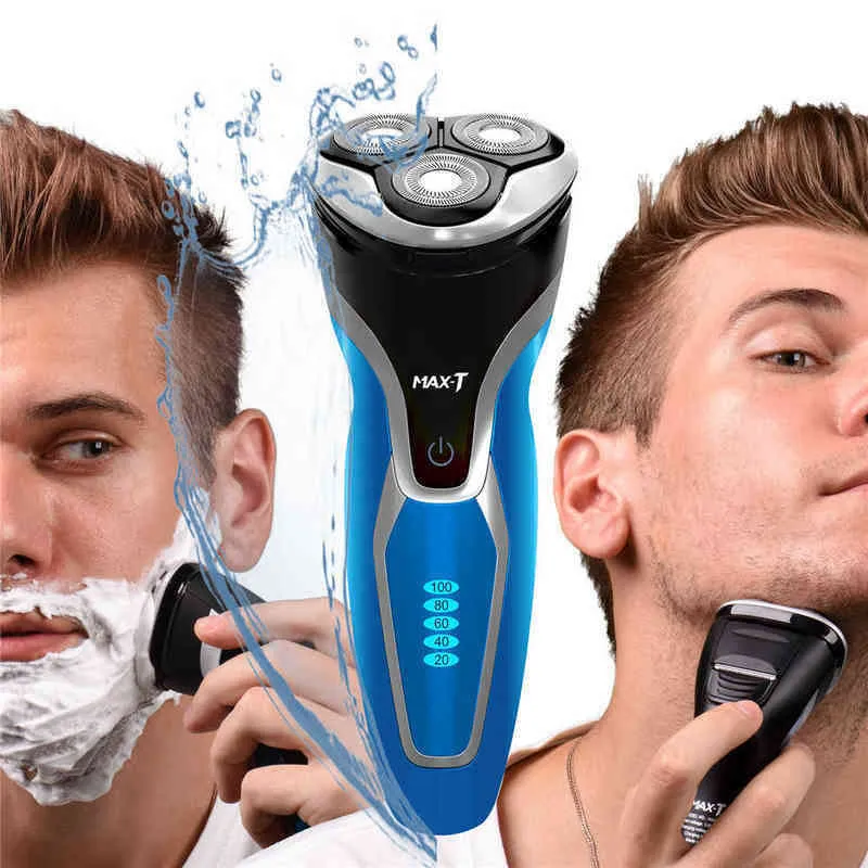Elektryczne golarki wielofunkcyjne maszyna do golenia dla mężczyzn Broda Razor płynąca pływająca USB mokro sucha podwójna klapka 0314