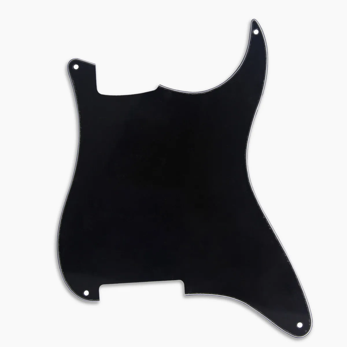 1PC 3Ply Guitar Blank Pickguard Scratch Plate 4 Hole with Screws for Guitar Accessories Custom DIY Black