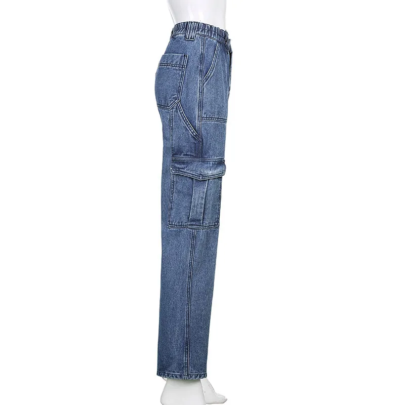 Xieifuxixxx Pants for Women, Streetwear Patchwork Denim Jeans for Women  Vintage High Waist Cargo Pants Fashion Loose Trousers (Size : Small) price  in Saudi Arabia,  Saudi Arabia