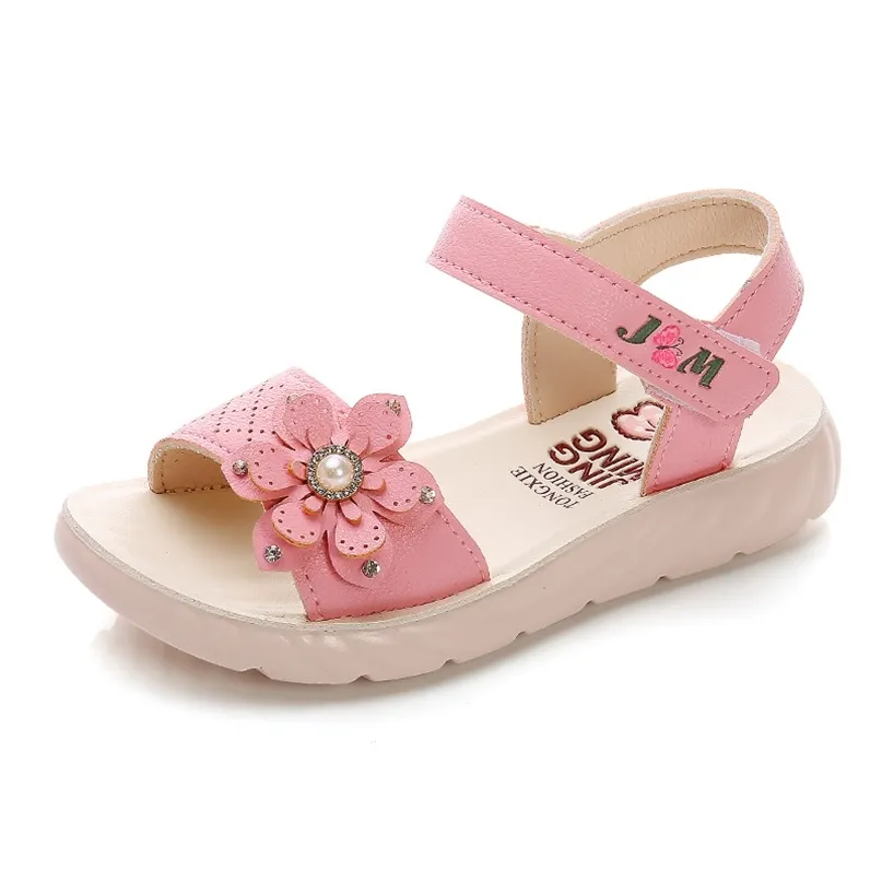 花子供サンダル幼児女の子の靴夏キッズサンダル女子学校ベビービーチ Zapatos パラ Nena ks589 220402