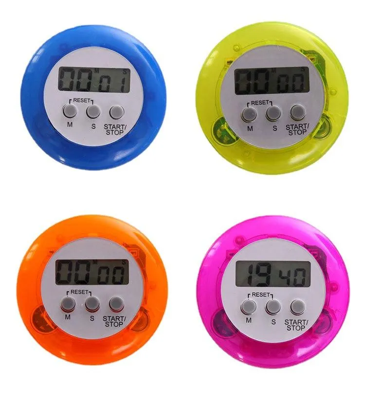 Novelty Digital Kitchen Timer Kitchen Helper Mini Digital LCD Kitchen Count Down Clip Timer Alarm C0410