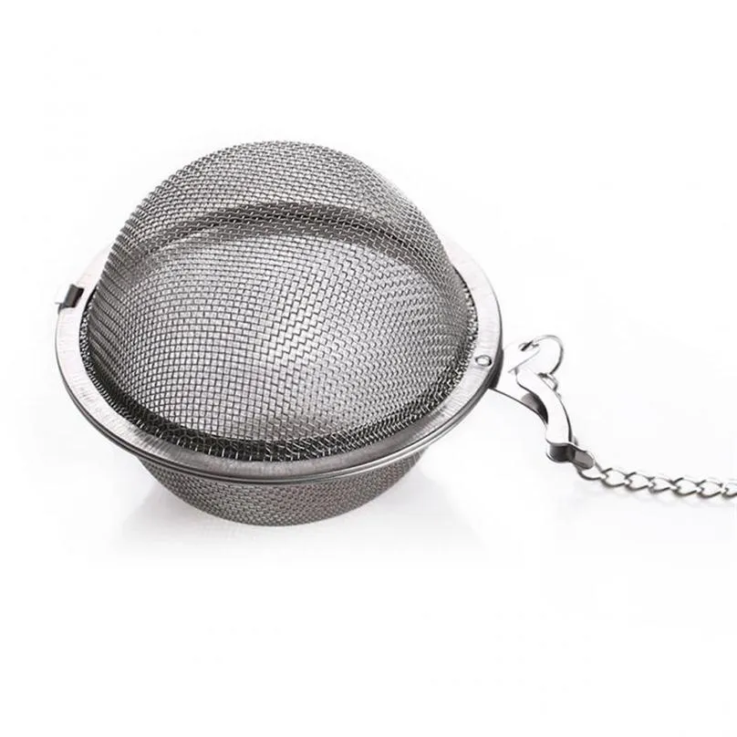 L Sfera di infusione di palla da tè in acciaio inox Sfera in acciaio inox per foglie di tè sfuso spezie Erbe medicinali e condimento per hot pot 