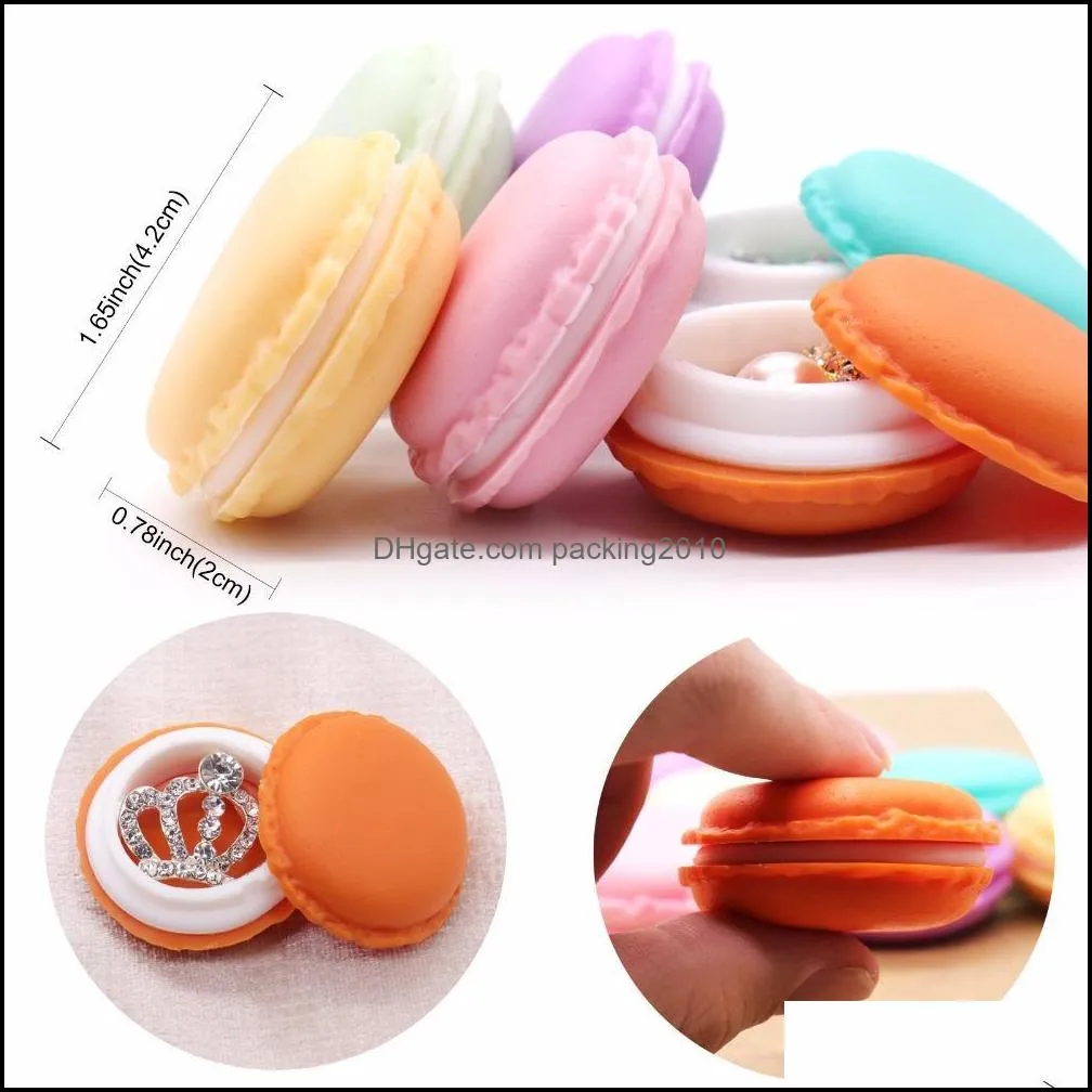 portable candy color Mini Macarons gift package box Portable storage box for Small items lovely jewelry package case