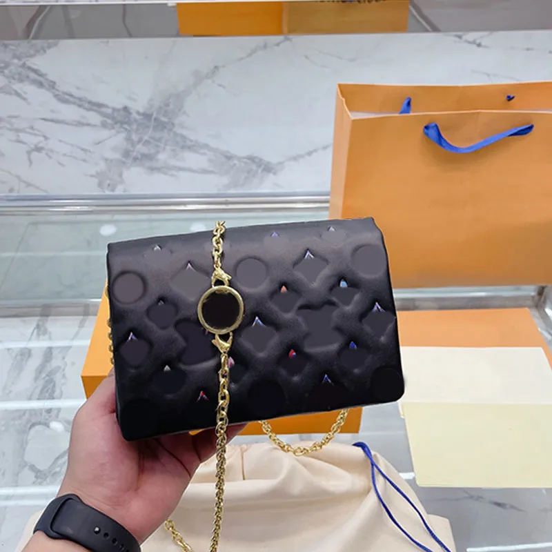 أكياس Cluth Women Crossbody حقائب اليد Samll Pochette جديدة غسل سلسلة حقيبة الكتف حقيبة يد متعددة الحرف محفظة رفرف الجودة