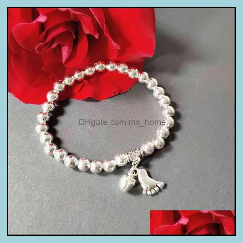 Chinese-style Products 6mm Variety of Ethnic Style Imitation Silver Bracelet Scenic Spot Tourism Jewelry Abacus Beaded