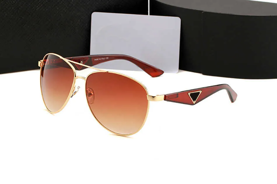 럭셔리 남성 편광 선글라스를 운전하는 선글라스 남성 여성 브랜드 디자이너 안경 남성 빈티지 브라운 조종사 선글라스 UV400 패션