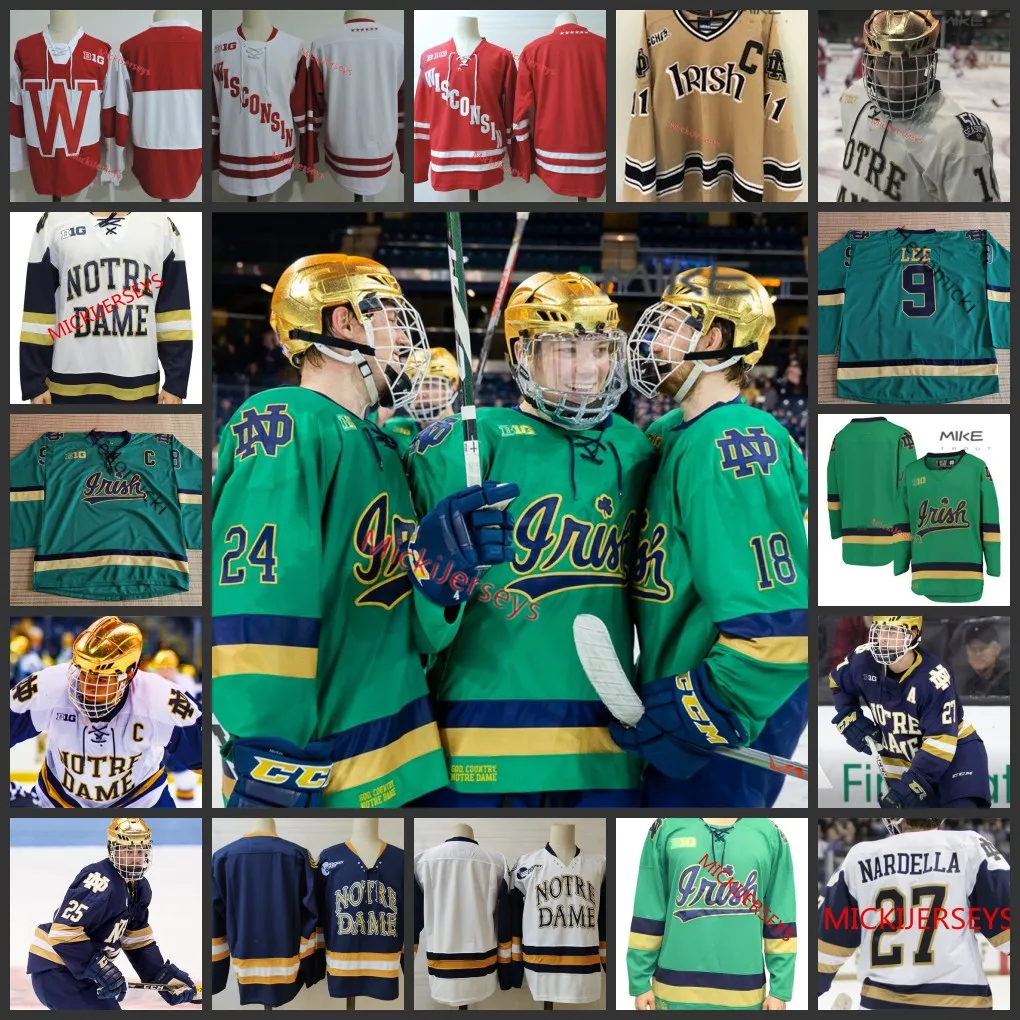 2 Nate Clurman Hockey Jersey 5 Matt Hellickson 13 Colin Theisen 15 Michael Graham Alex Steeves 17 Pierce Crawford Wisconsin ICE Jersey ND NDF Stitched College Jerseys