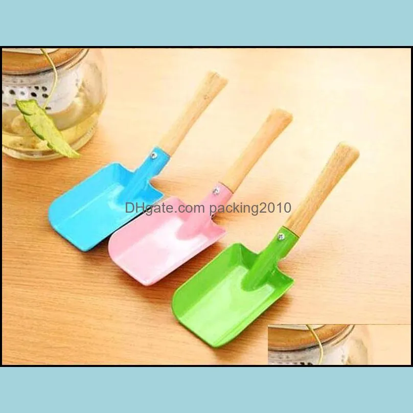 mini gardening shovel colorful metal small shovel garden spade hardware tools digging garden tools kids spade tool wq291