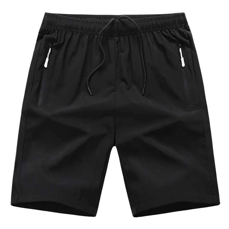 2021 shorts homens homens japoneses poliéster em execução shorts esportivos para homens casuais cintura elástica shorts sólidos com zíper 0613