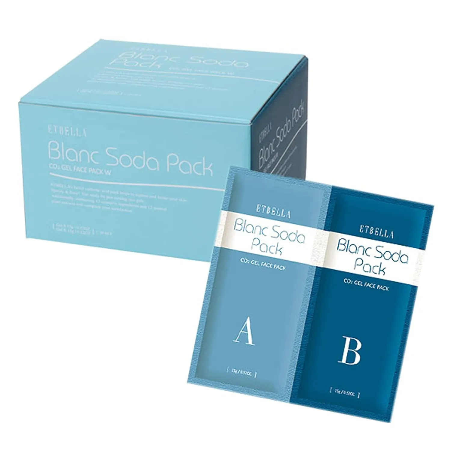 CO2 -karboxgelmask 1 Box 20 Bag Cellulite Reduction Blue Elitzia ET1719