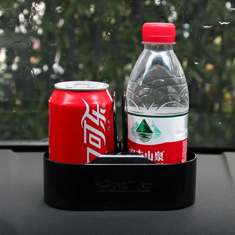 Waterflessen multifunctioneel draagbaar auto voertuig dubbele gat drinks houder interieur auto organisator cup fleshouder stand auto styling