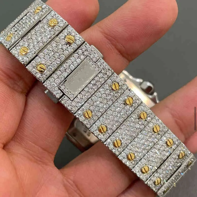 PDKO 2024 élégant personnalisé Hip Hop luxe digne en acier inoxydable glacé diamants montre