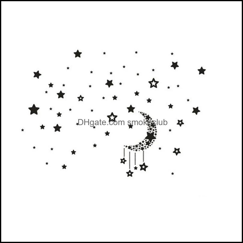 A Set of Children Room Decoration Fluorescent Stars Shine On Dark Wall Stickers Happy Gifts Of High Quality LKT075