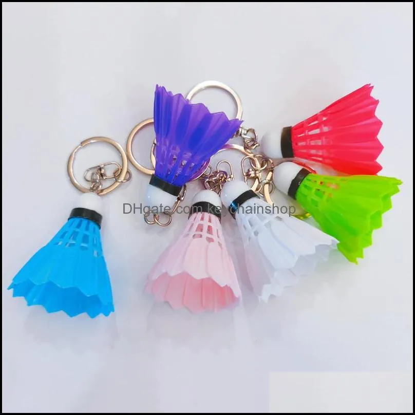 Chaveiros Acessórios de moda Criativo Mini Badminton Chaveiro Pingente Homens Mulheres Artigos Esportivos Presente Mochila Charms Accessori Dhs81