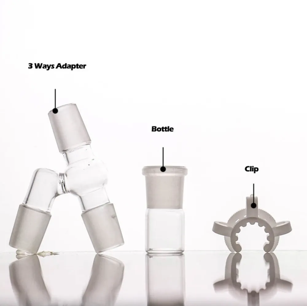 Das 45/90-Grad-Rückgewinnungsset für Glasbong-Shisha-Produkte verfügt über 14 18 männliche und weibliche Adapter. Komplettes Zubehör im tragbaren Design