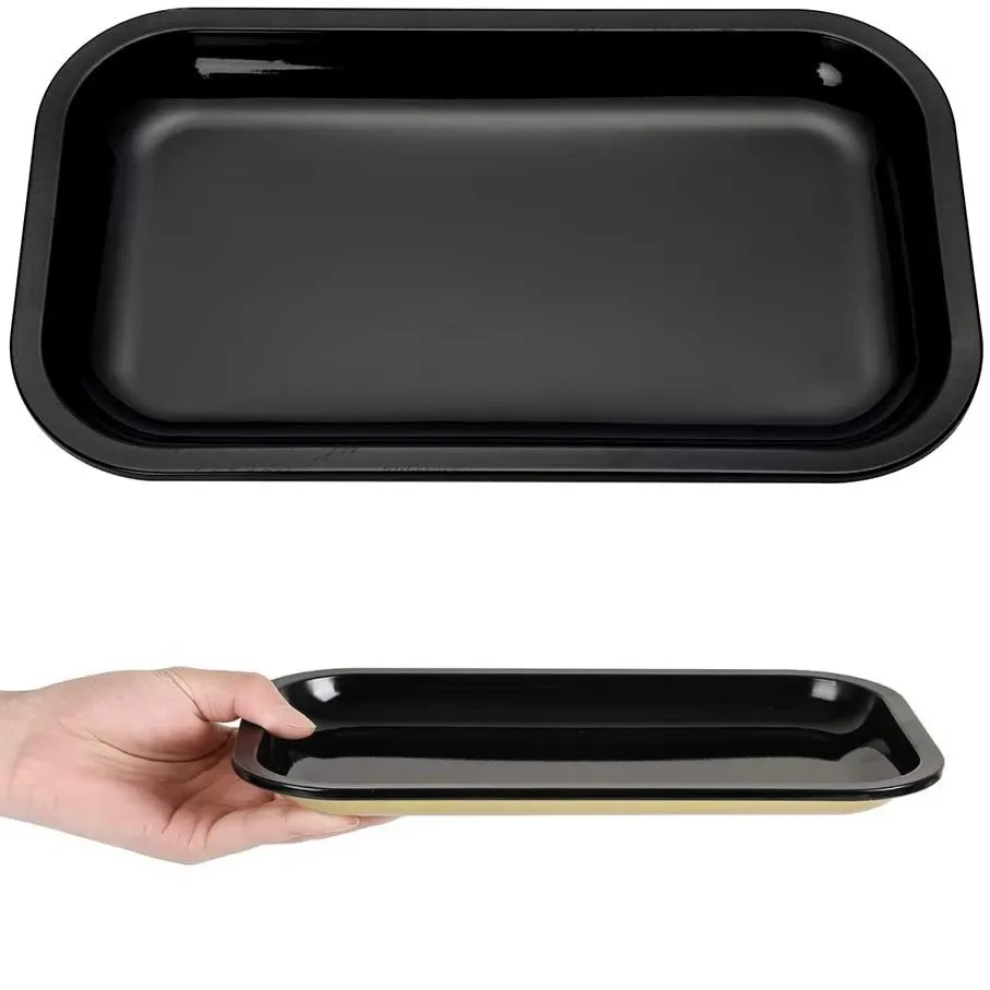 Tobacco Rolling Tray with Magnetic Lid Cover for Smoking Metallic Dry Herb Cigarette Operation Serving Roll Trays Storage Plate Useful Smoke Tool C0617G11