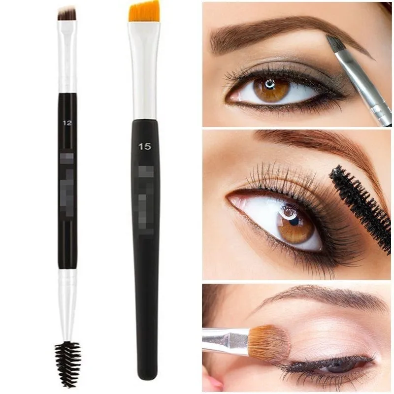 1 Mode Doppelseitige Endede Augenbraue Make-Up Zauberstab Stirn Gestaltung Abgewinkelt Wimpern Pinsel Werkzeuge Zubehör Pinsel W220420