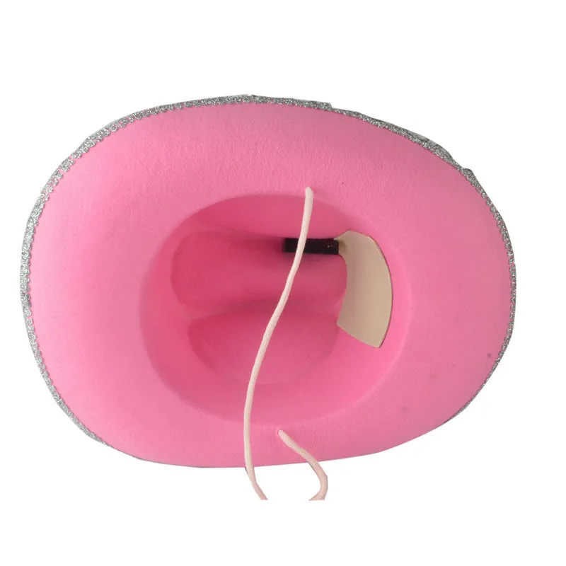 Kaufe Western-Stil Cowboyhut rosa Frauen Mädchen Geburtstag Party