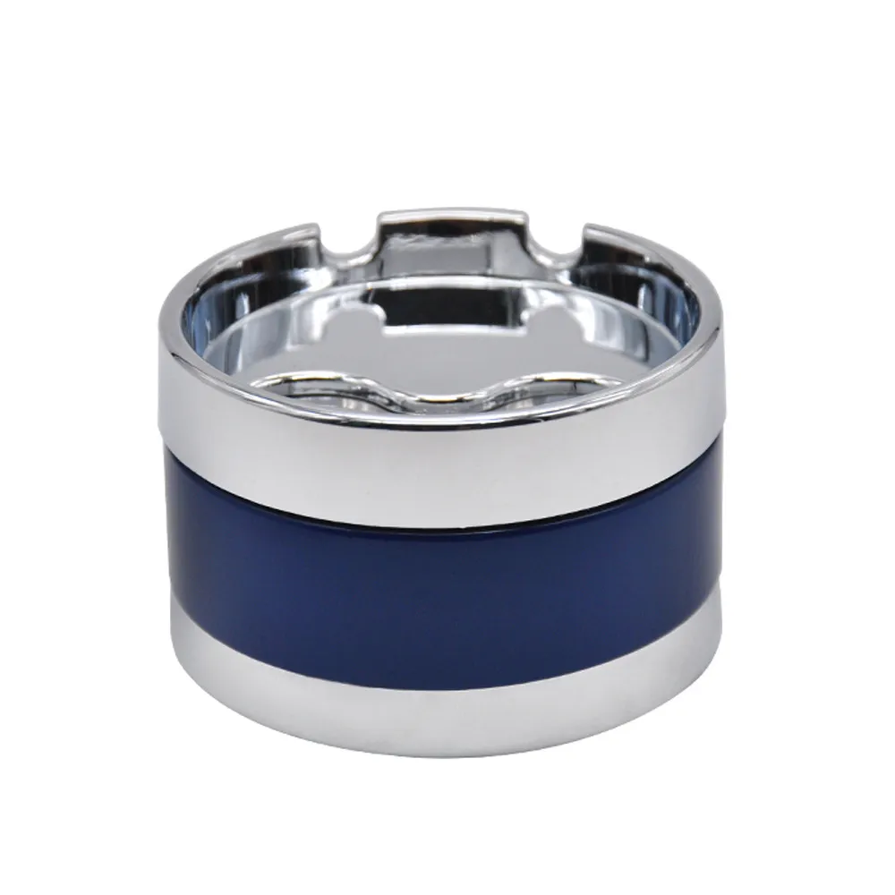 Wholesale Metal Two Layer Rotary Ashtray With Lid Ashtray Logo