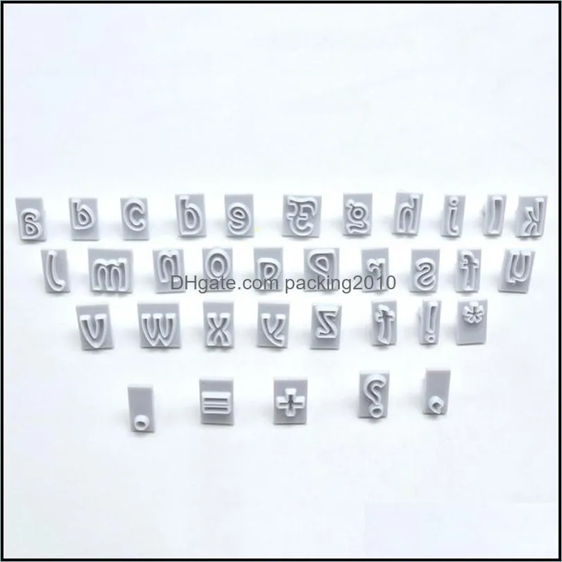 kitchen dining bar characters alphabet letters baking cake mold cookie fondant tool set cutter home supplies 64pcs/ & pastry tools