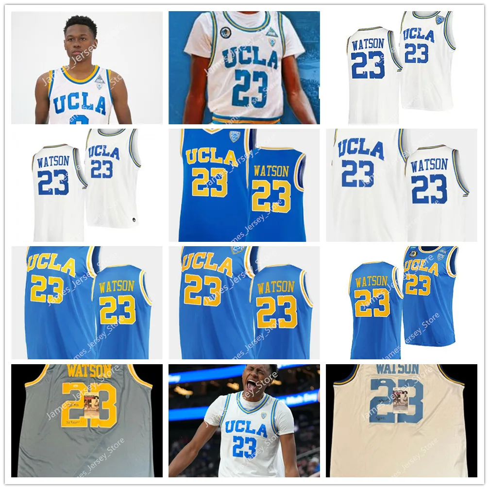 UCLAブルーインズバスケットボールペイトンワトソン＃23カレッジバスケットボールジャージーステッチ2022 NCAA