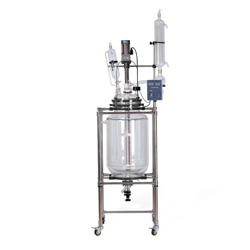 ZZKD LAB SIEDZI 1-100L DUBLE WARTORY Glass Reactor Professional Labrotary Cylindryczna kurtka Kettle Chemical Reactor Unit 110V 220V