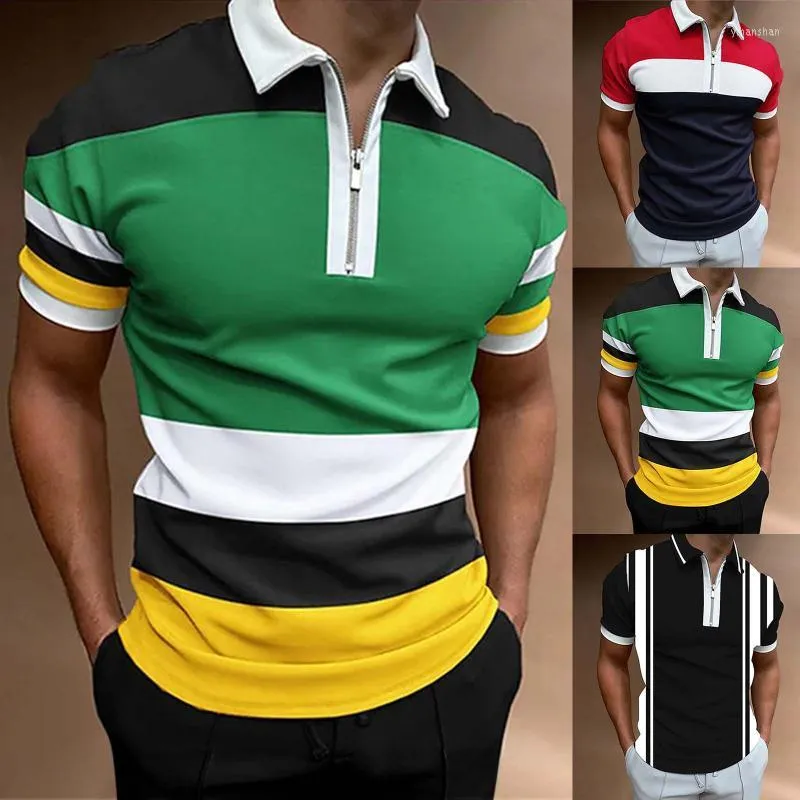 Erkek Polos Paketi Erkek Gömlek Erkek Günlük Ekleme Baskı Fermuarı Dönüş Yaka Bluz Kısa Kol Üstleri Gömleklerin
