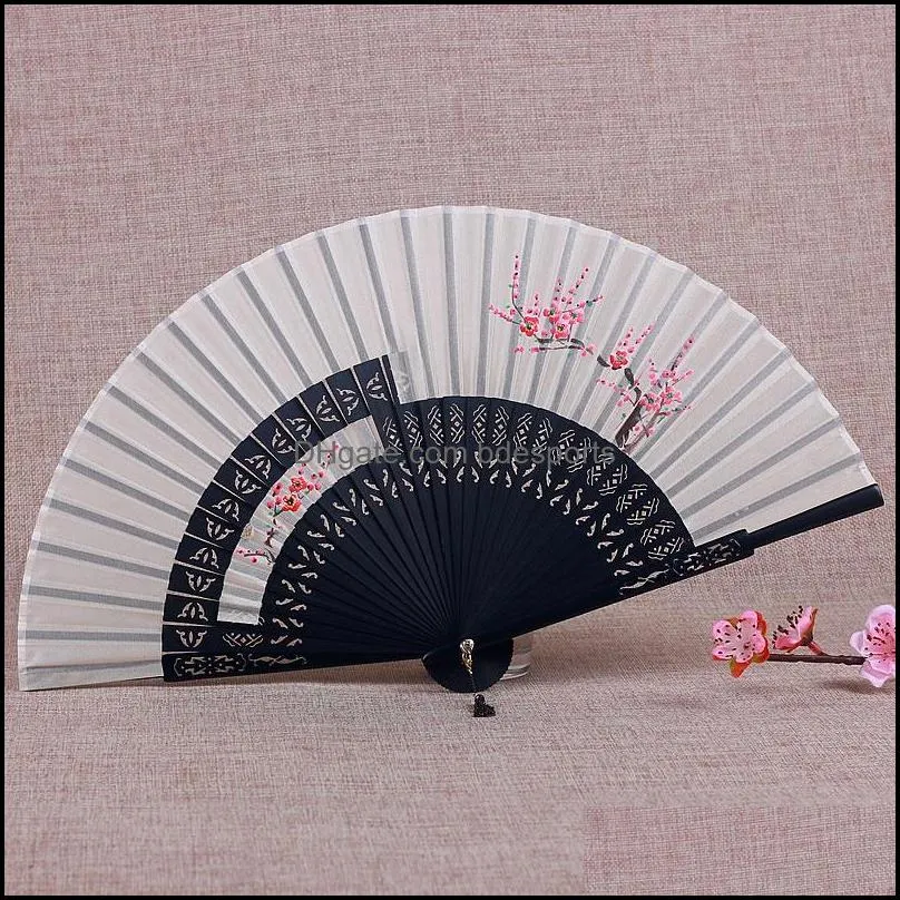 Other Home Decor Chinese Fanzi Ancient Foldable Fan Classical Dance Cheongsam Show Handmade Hanfu Silk Small Summer Female