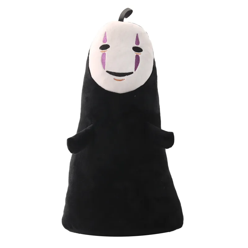 40cm 60cm Funny Spirited Away Faceless Man No Face Plush Toys No Face Ghost Kaonashi Stuffed Pillow Creative Gift for Girls Kids LA340